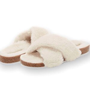 Lucky Brand Marana Criss Cross Fur Slipper Sandals